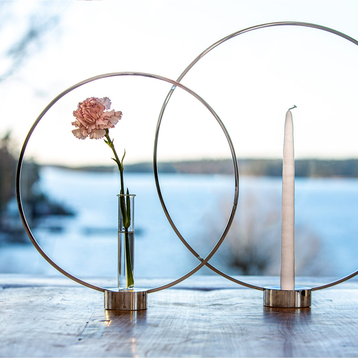 Gloria Nickel Candlestick