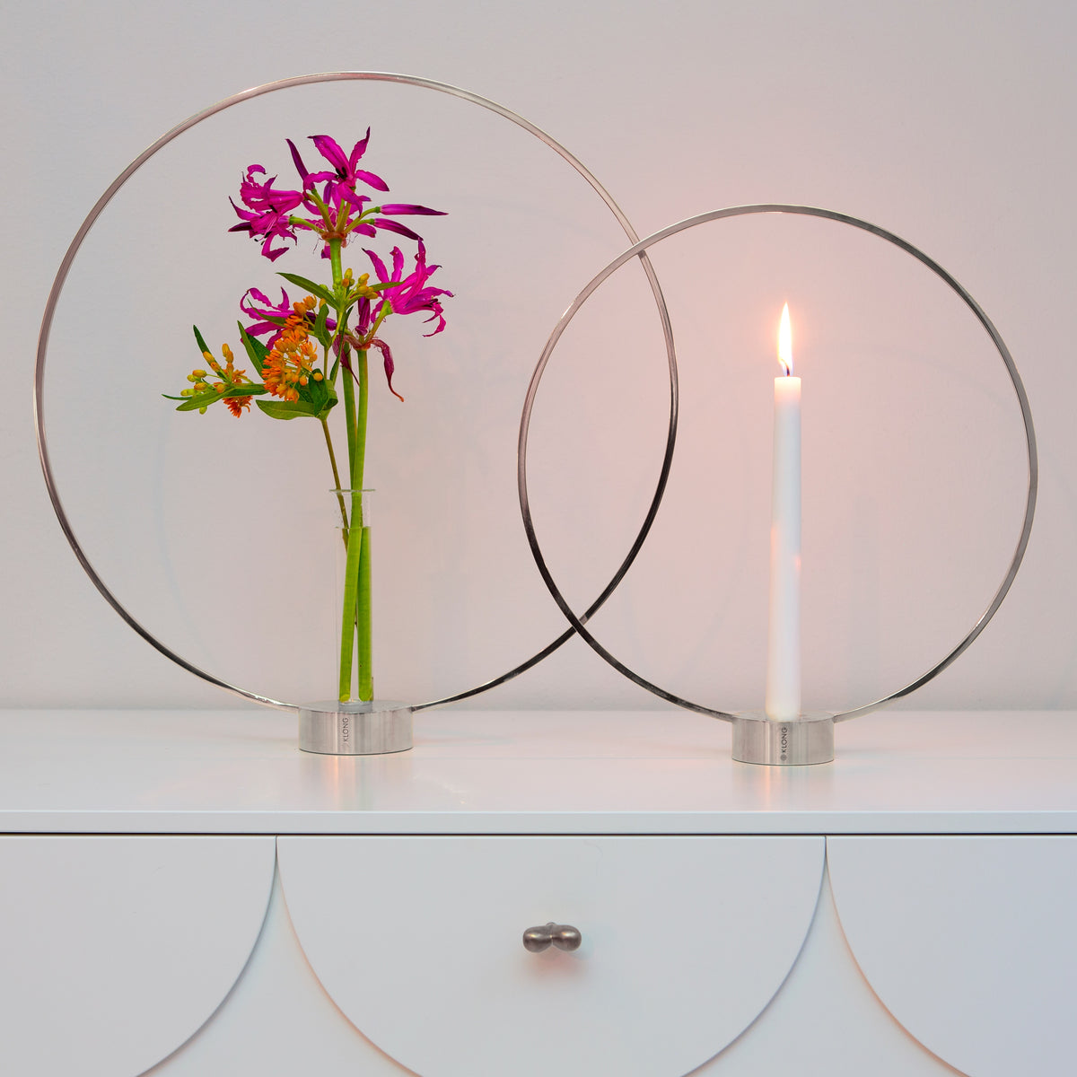 Gloria Nickel Candlestick