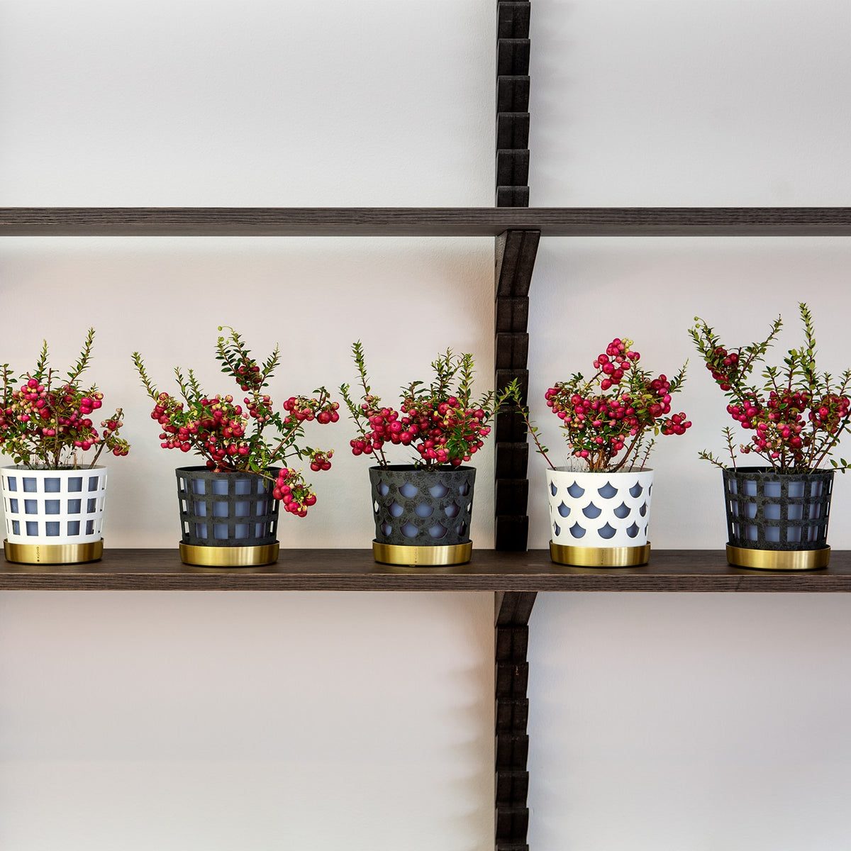 Trio Drop White Flower Pot