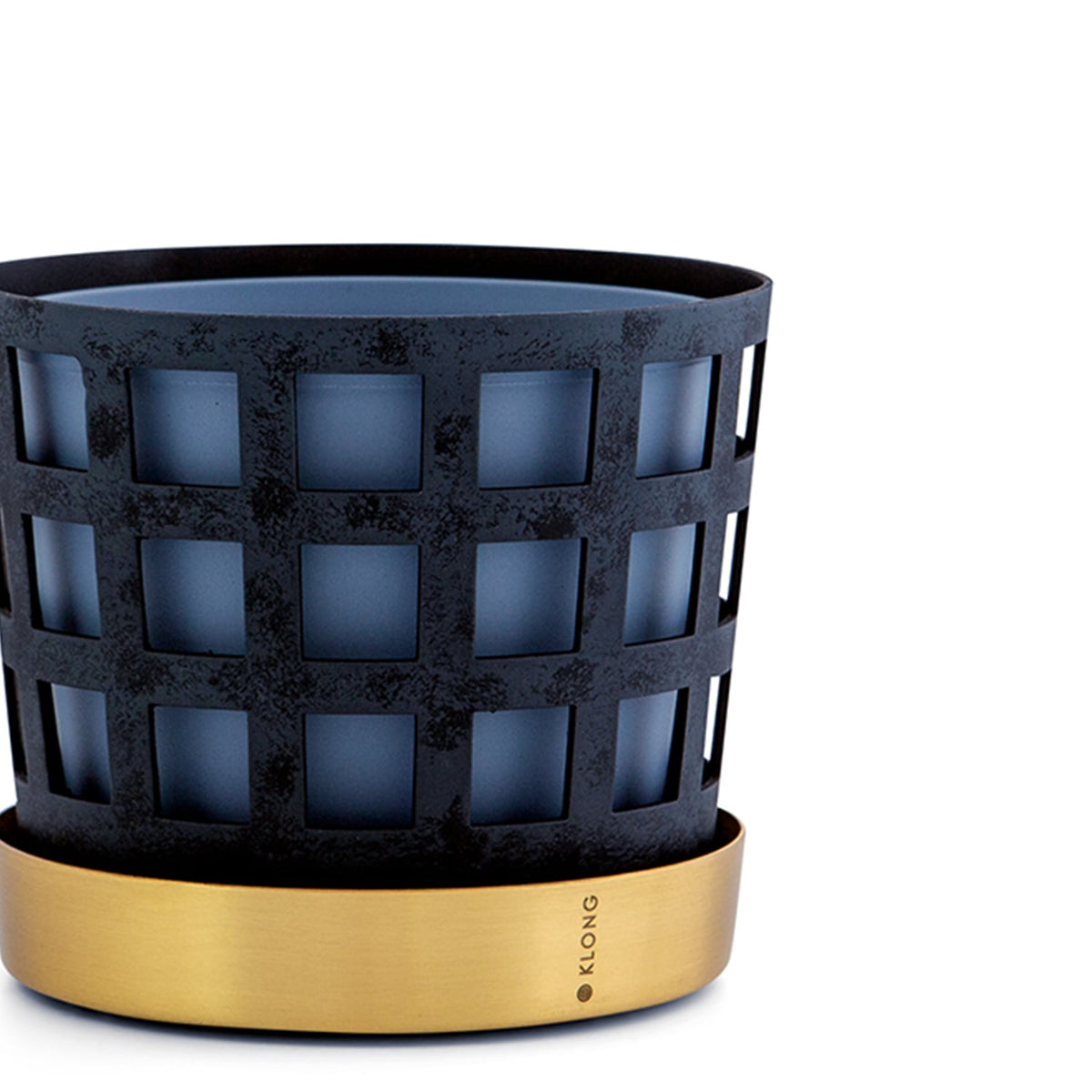 Trio Square Blue Flower Pot