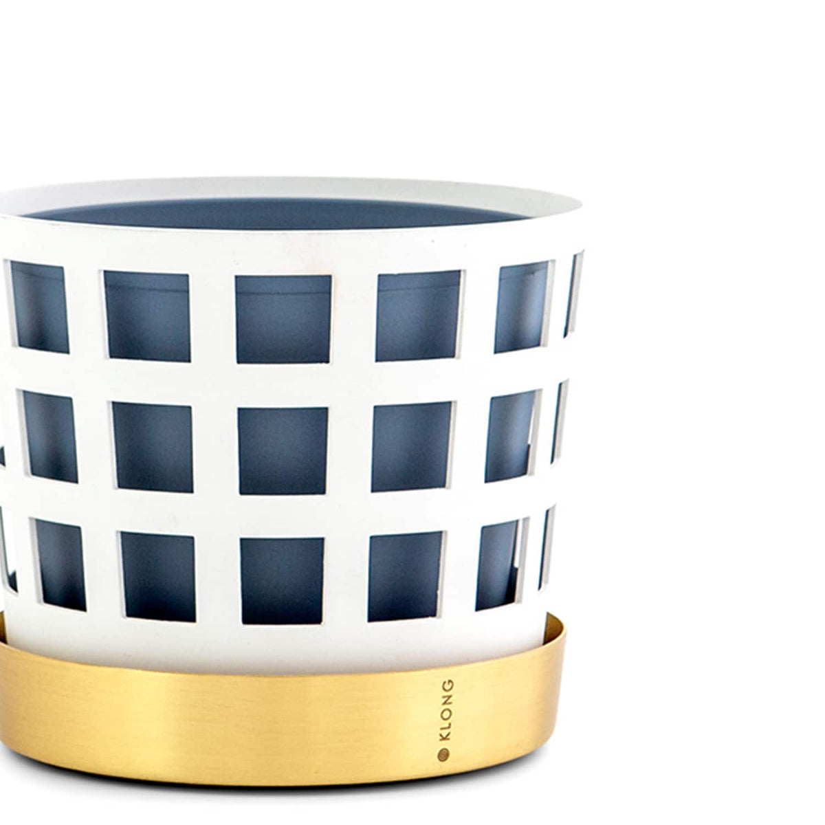 Trio Square White Flower Pot